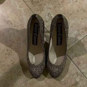 Juicy Couture Animal Print Heels, Size 8M